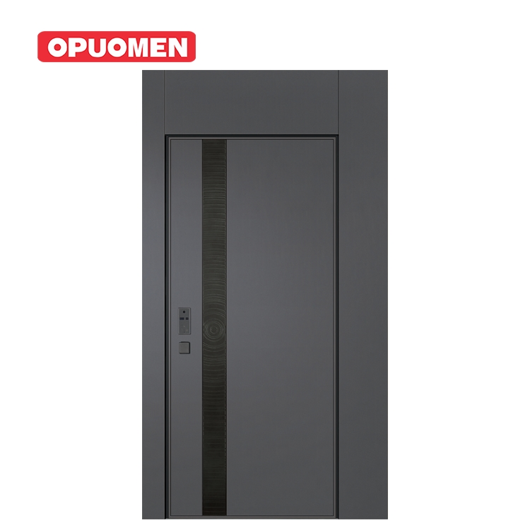 Exterior Entrance Security Pivot Safety Front Main Wrought Aluminum Slab Entry Doors