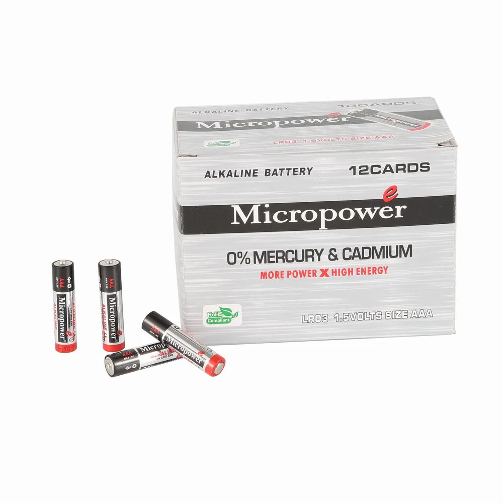 Wholesale 1.5V 140min AAA Am4 Lr03 Super Alkaline Battery for Electric Cars