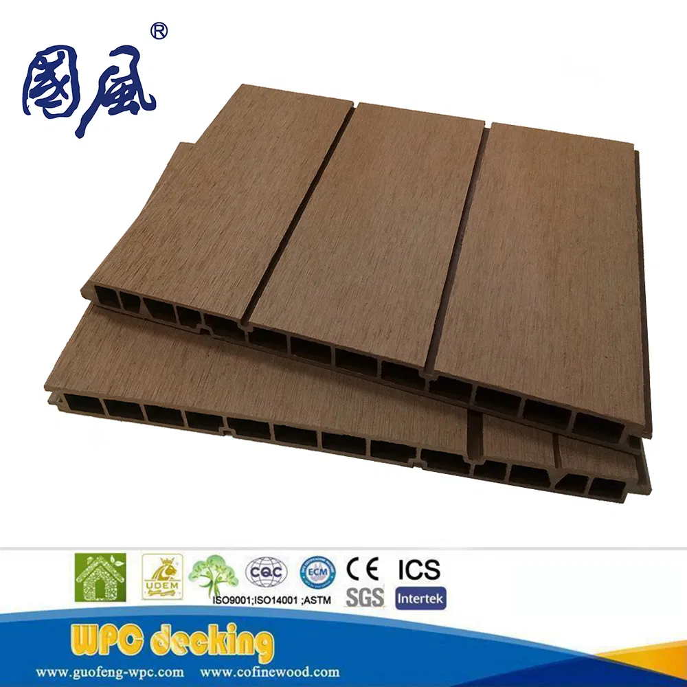 Fireproof Anti UV Plastic Wood Composite Hollow Wall Cladding Outside