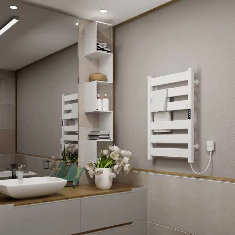 Towel Warmer Rack Heated Towel Rack for Bathroom Wall-Mounted Heating Rods, with Timer and Temperature Adjustment