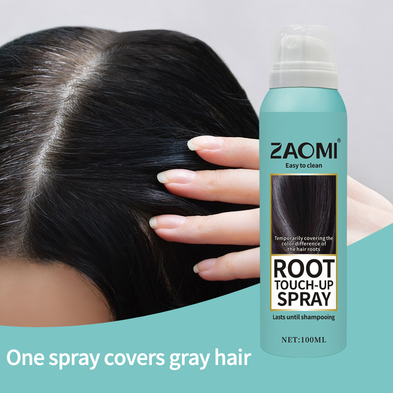 Temporary Hair Color Spray for Gray Coverage Root Touch-up Spray Black Hair Spray