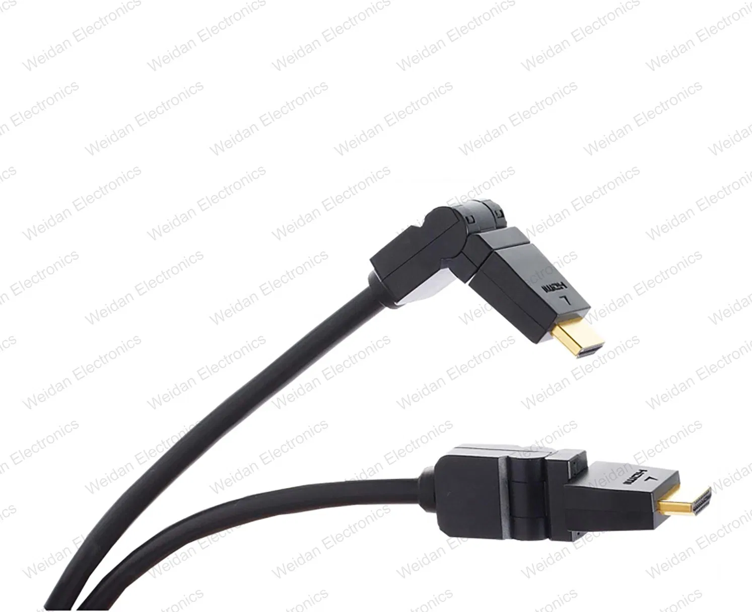 V2.0 4K X 2K, 3D, Black Chrome Plug DIY Mounted HDMI Cable