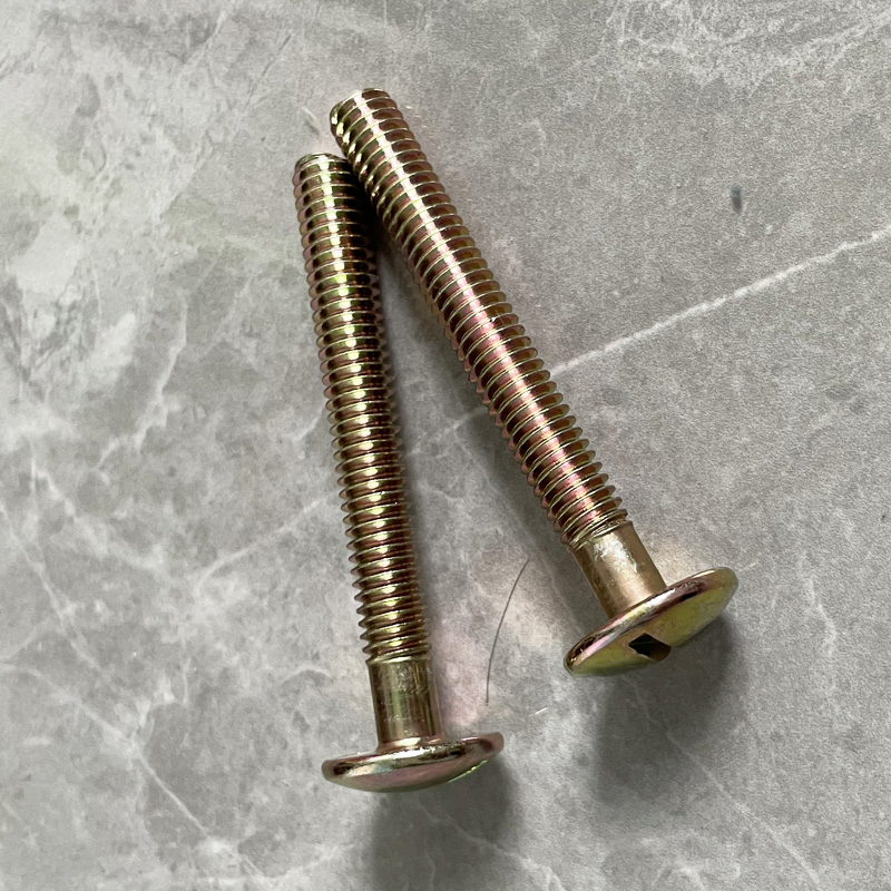 Hardware Zinc Plated One-Line Slot 20mm Diameter Round Head Carbon Bolt Screws