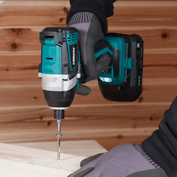 Liangye Ferramentas Battery Powered Tools 18V Impact Driver Brushless Impact Drill with 1/4 in. Hex Chuck Screwdriver