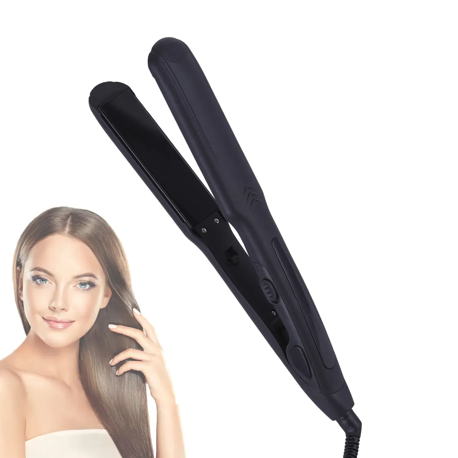 Wide Plate Hair Straightening LED Professional Hair Straightener
