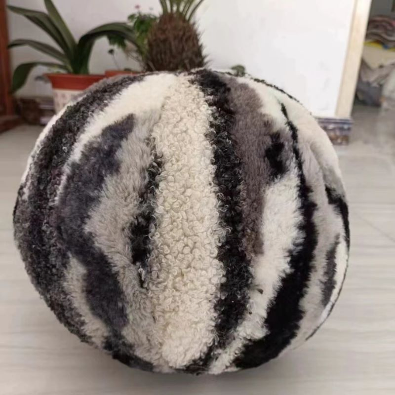 Polyester Print Faux Rabbit Fur Cushion of Baby Pillow Seat Sleeping Mat