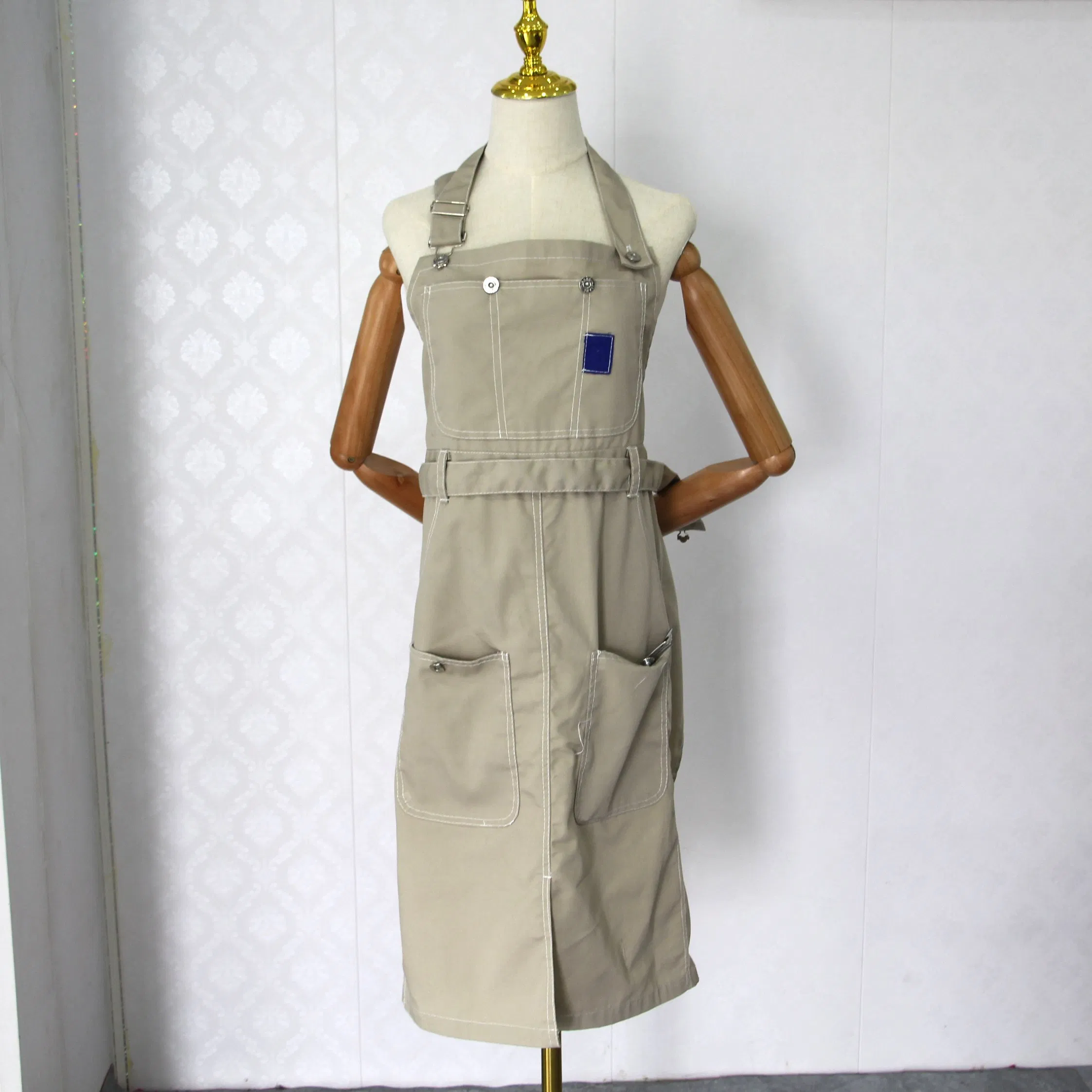 Waterproof Canvas Apron Custom Logo Salon Garden Cooking Barber Chef Kitchen for Women Men