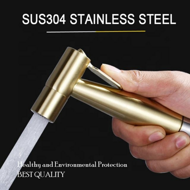 Wholesale Luxury Design Gold Power Hand Held Shattaf Portable Chrome Bidet Sprayer