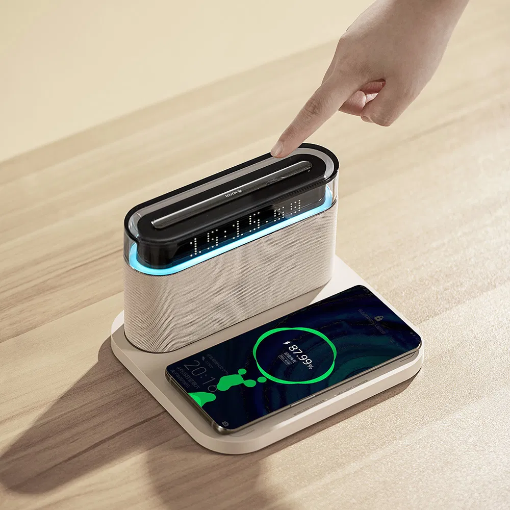 Five-in-One Bluetooth Audio Mobile Phone Wireless Charging Innovative Home Bed with Clock Speaker