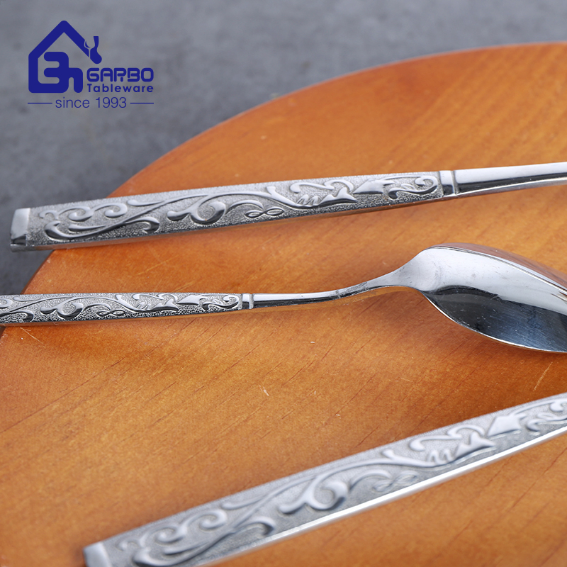 Embossed Handle 8" Dinner Fork Stainless Steel Bulk