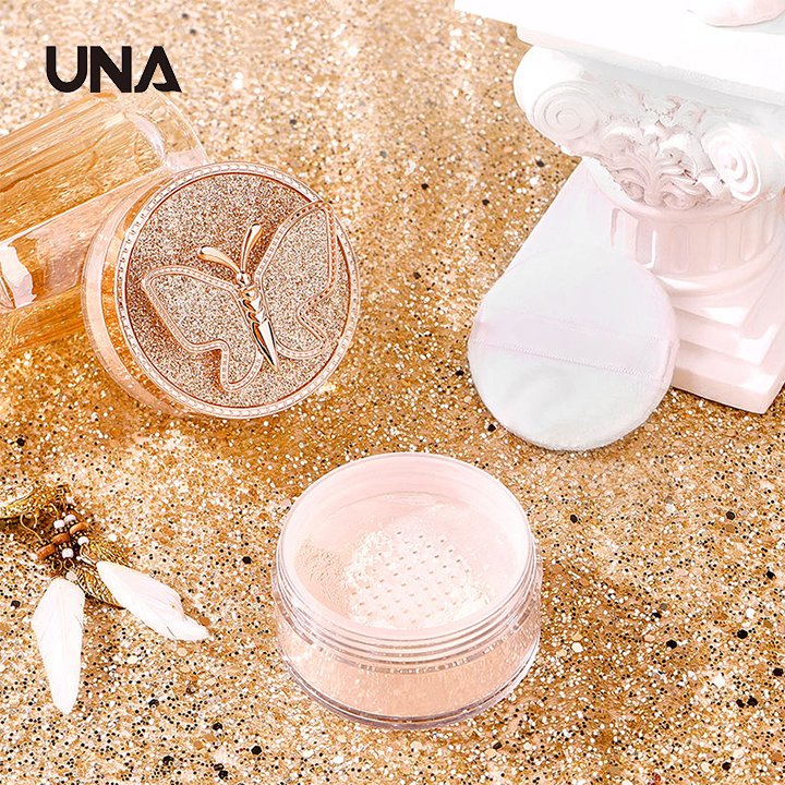 Waterproof Lasting Make up Powder Face Matte Setting Butterfly Loose Powder Makeup Foundation Matte Loose Powder