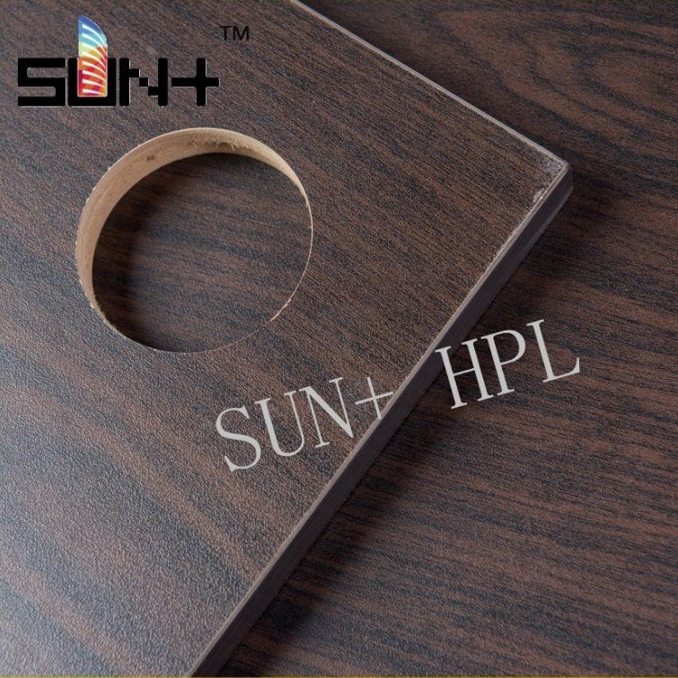 0.5-1.2mm Wood Grain Door Skin Cabinet Compact Fireproof HPL Panel High Pressure Laminate Board