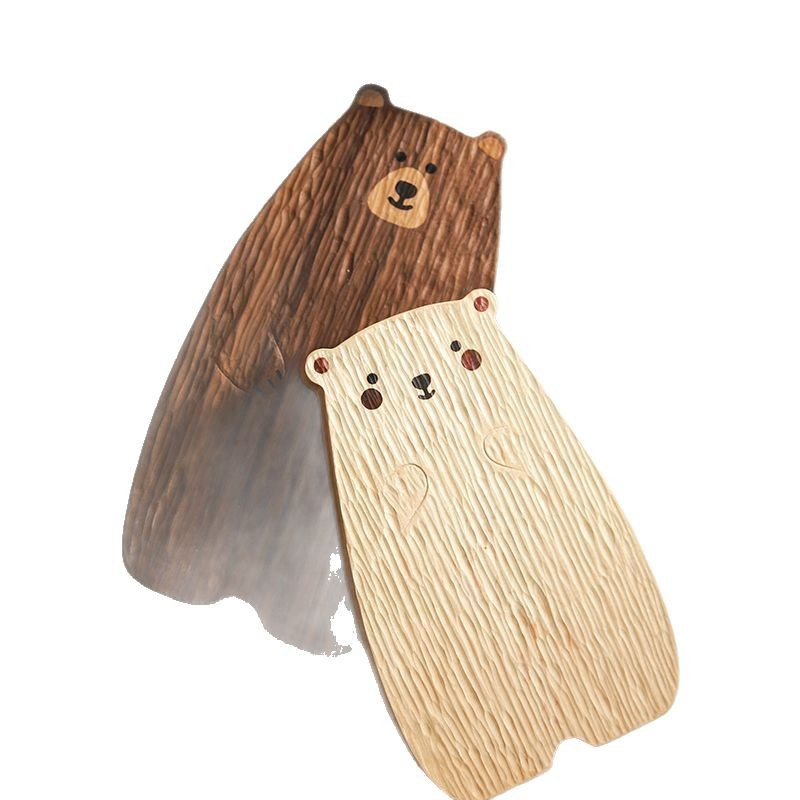 Cute Animal Bear-Shaped Cutting Chopping Wood Board Plate Kitchenware