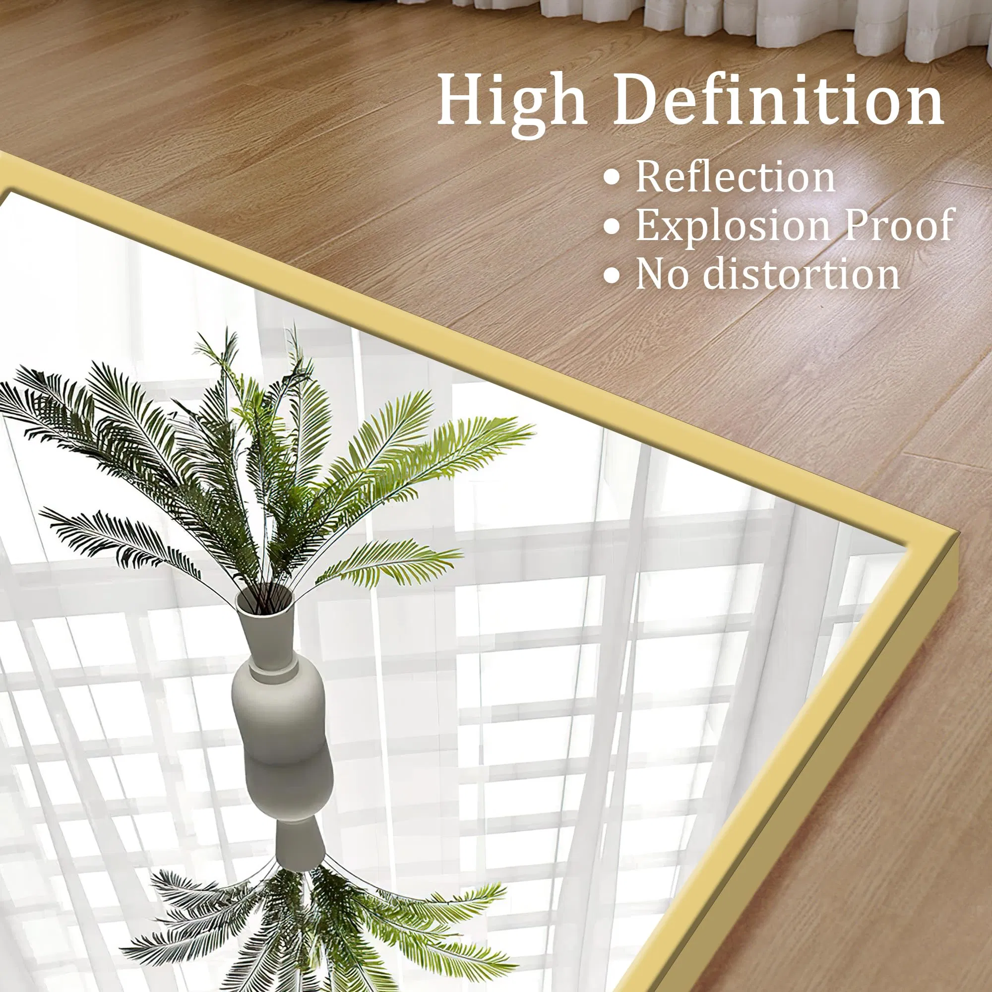 Full Length Mirror with Stand Aluminum Alloy Floor Mirror Wall-Hanging & Tilting Design for Bedroom, Living Room, Dressing Room