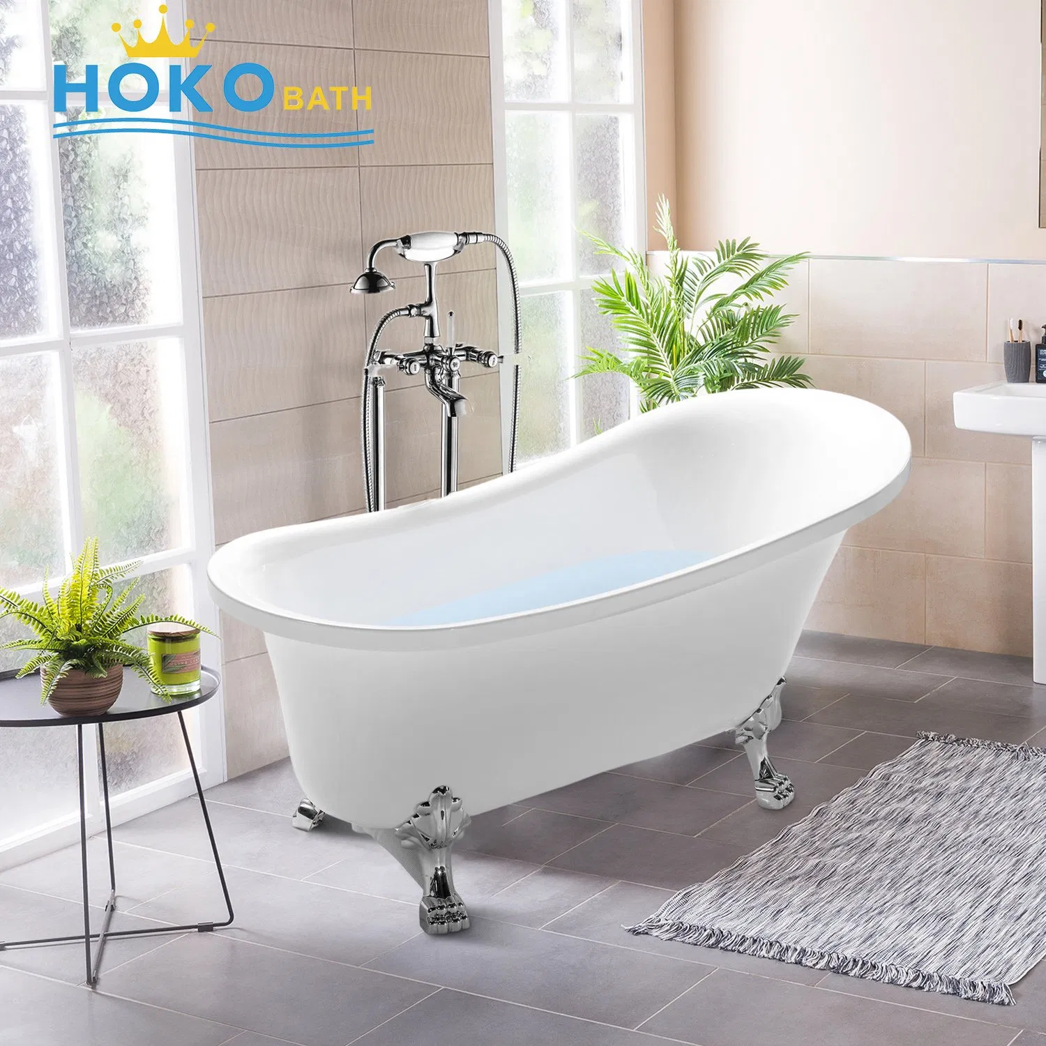 Детская акриловая ванна на ножках для малышей