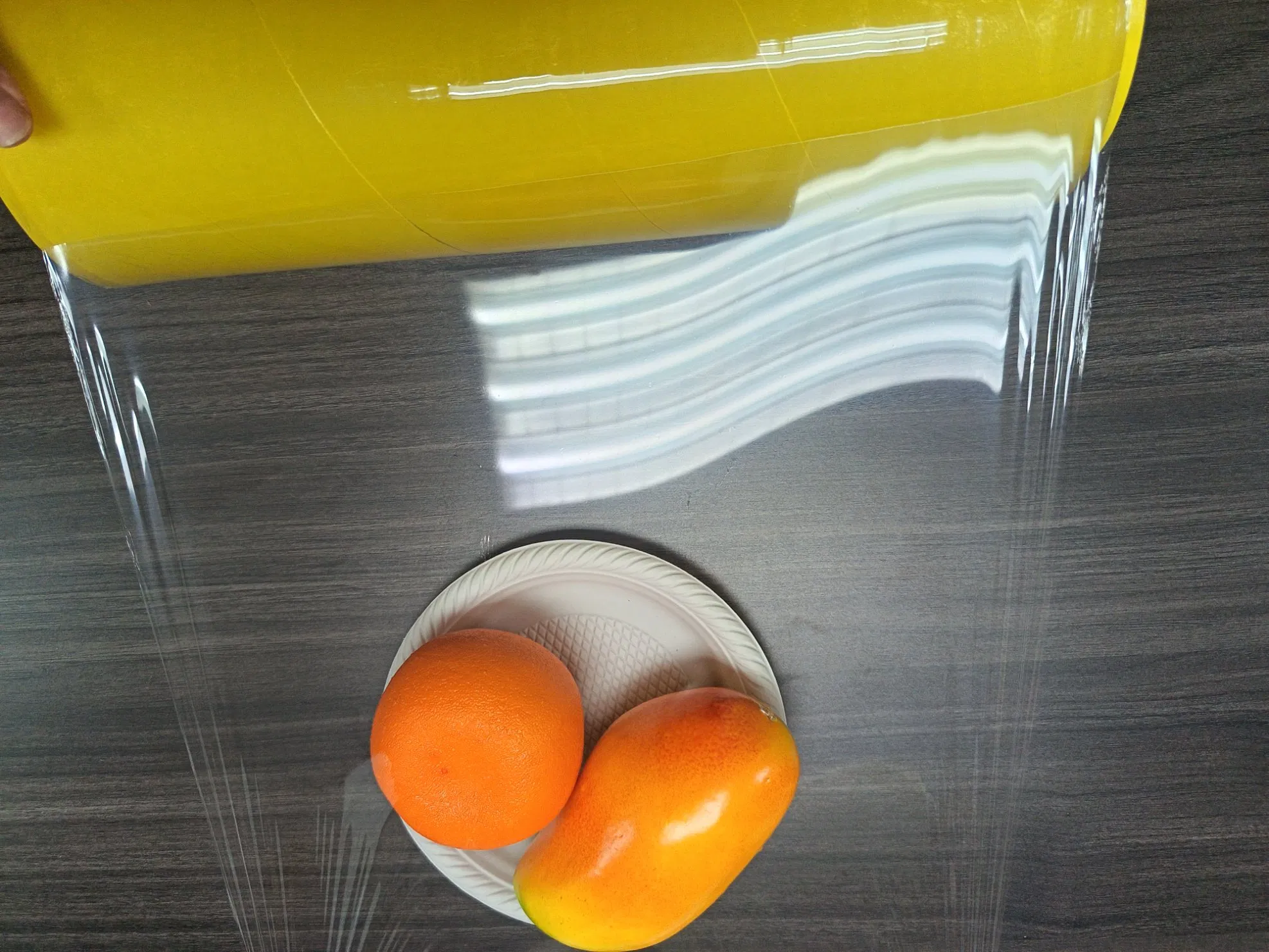 Food Grade High Stretch Transparent Clear Jumbo Roll PVC Cling Film Wrap