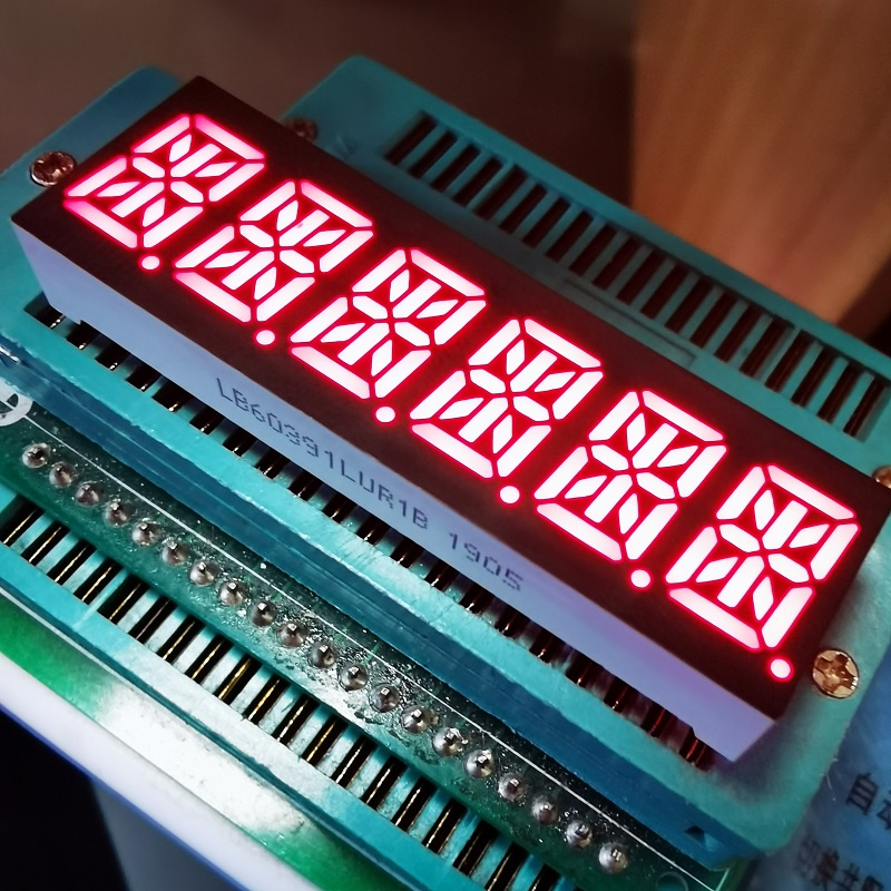 10mm 6 Digit 14 Segment Alphanumeric LED Display Common Cathode for Taximeter