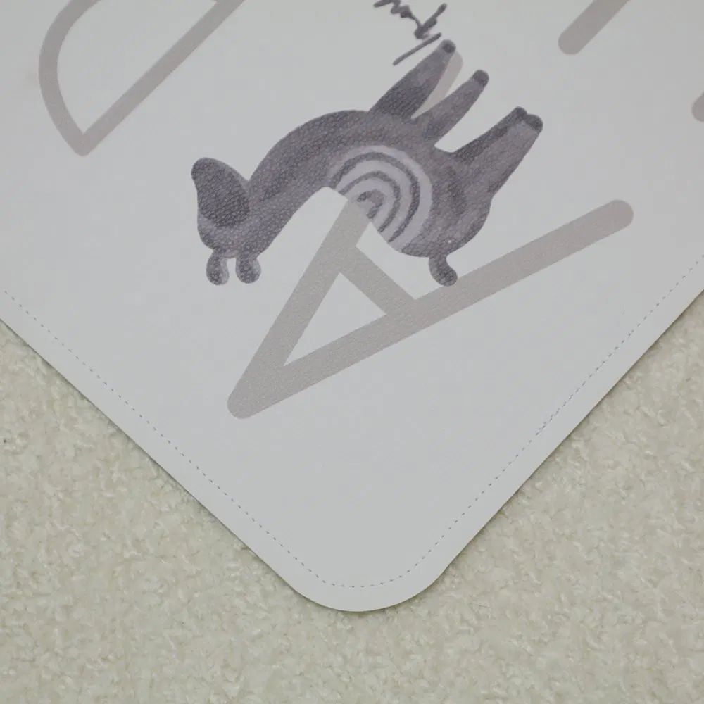 Double Sided Vegan Linen Play Mats Folding Foam Floor Carpet Baby Crawling Play Mat for Child