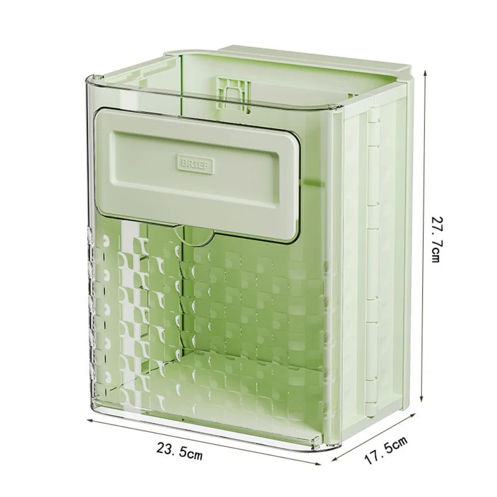 Wall Hanging Kitchen Folding Trash Can Space Saving Bin Mi26912