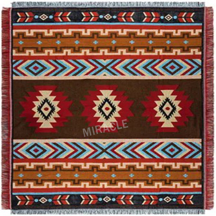 Vintage Woven Jacquard Tapestry Blanket Other Travel Picnic Blanket Custom Cozy Throw Blankets