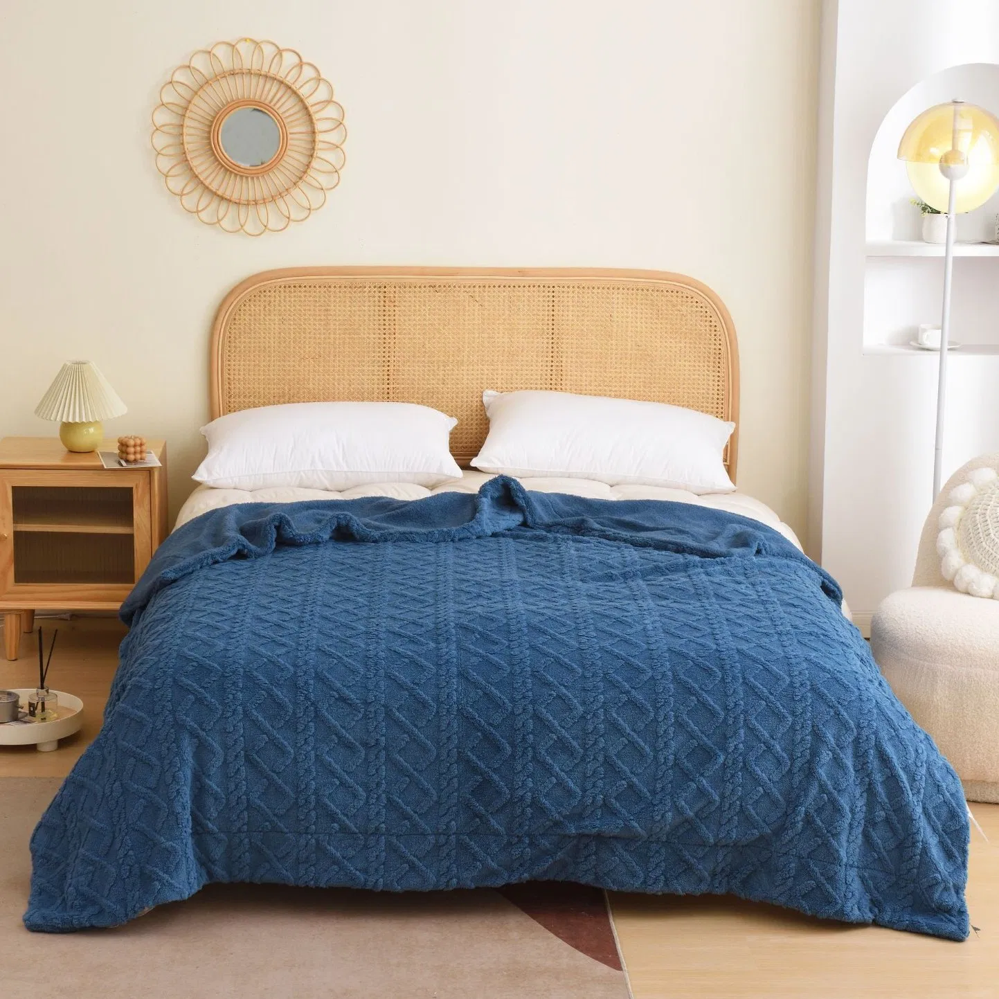 Air Conditioning Adult Spot Solid Color Taffeta Blanket Ab Double-Sided Velvet Blanket Thickened Warm Fleece Blanket