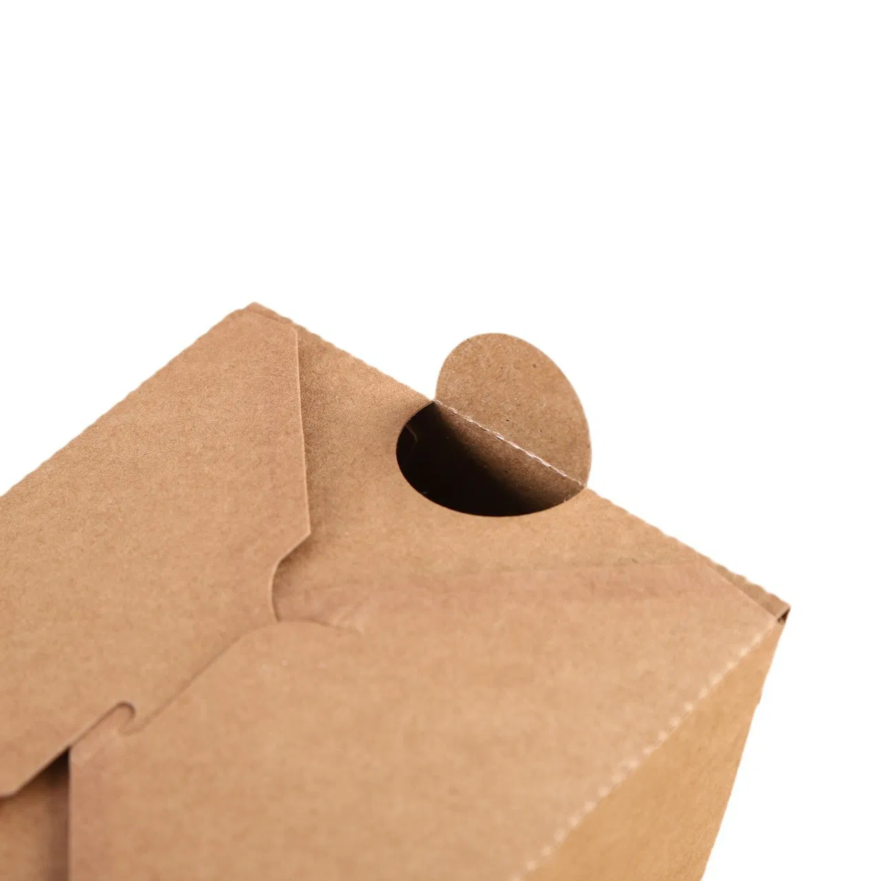 Fast Food Containers Custom Printed Kraft Lunch Paper Box with Air Hole