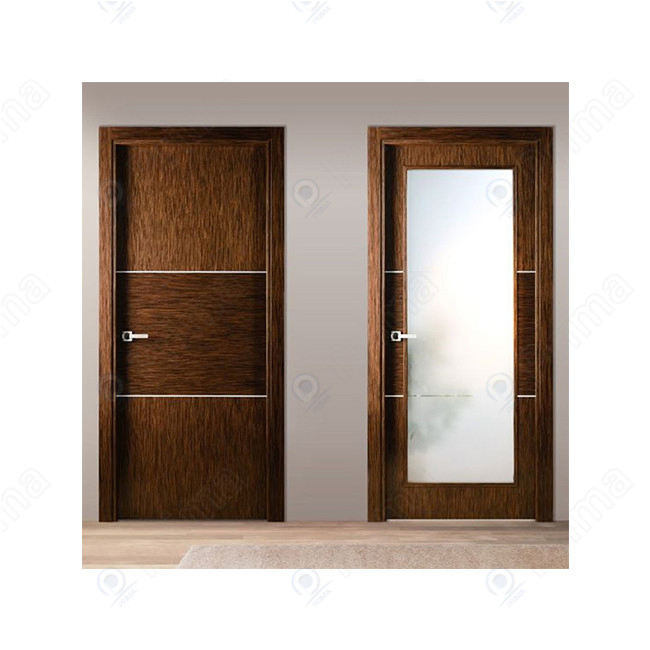 Solid Wood Door Refined Lacquer Finish Elegant Indoor Door