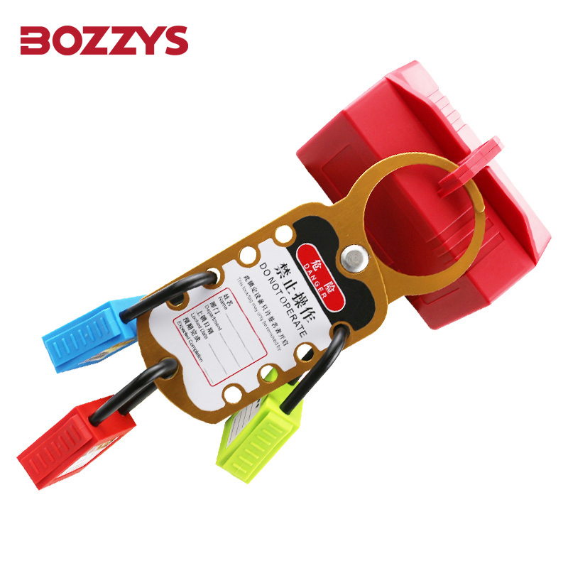 Bozzys 70mmx180mm Yellow Labeled Snap-on Lockout Hasp
