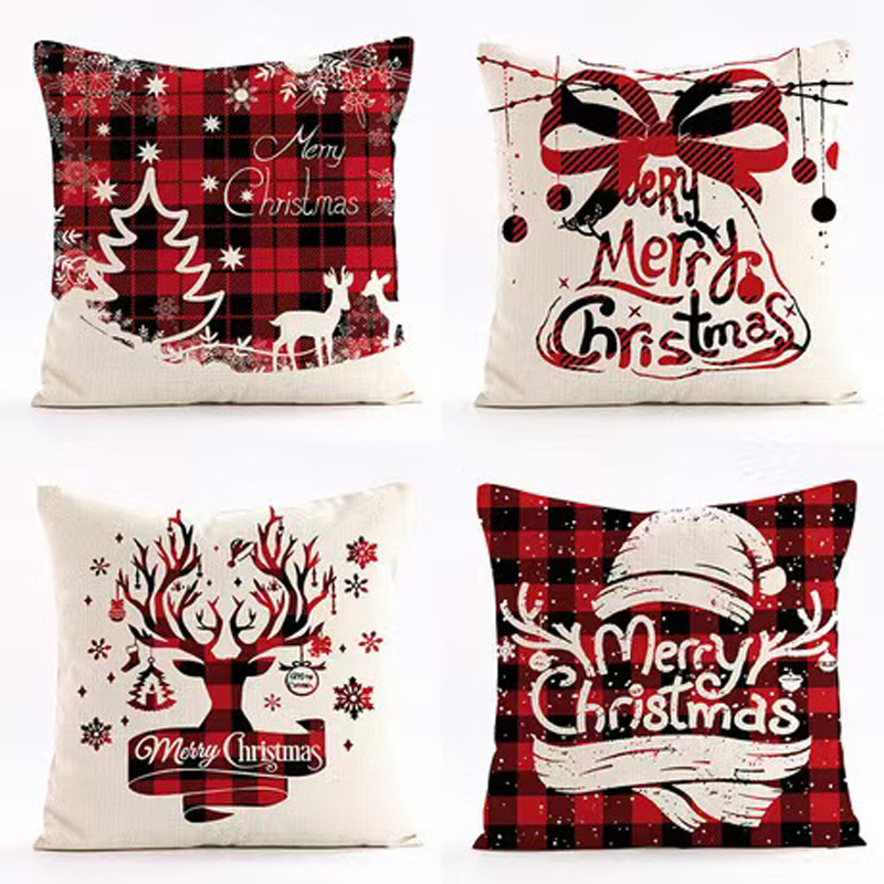 Hotsale Christmas Pillow Cover Cushion Cover Home Sofa Back Decoration Pillowcase Protector