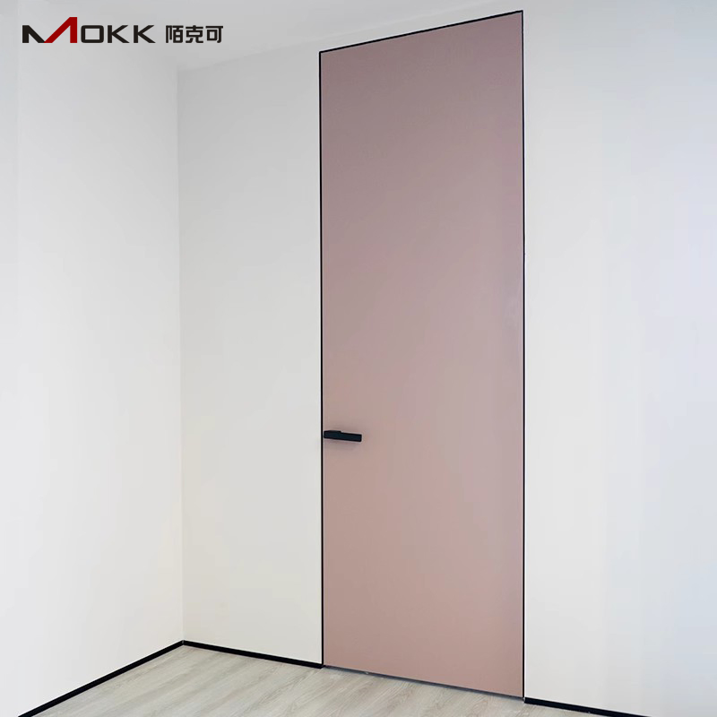 Customized Hotel Room Glass Interior Casement Door with Lock Kitchen House Bedroom Door Office Aluminum Frame Swinging Door