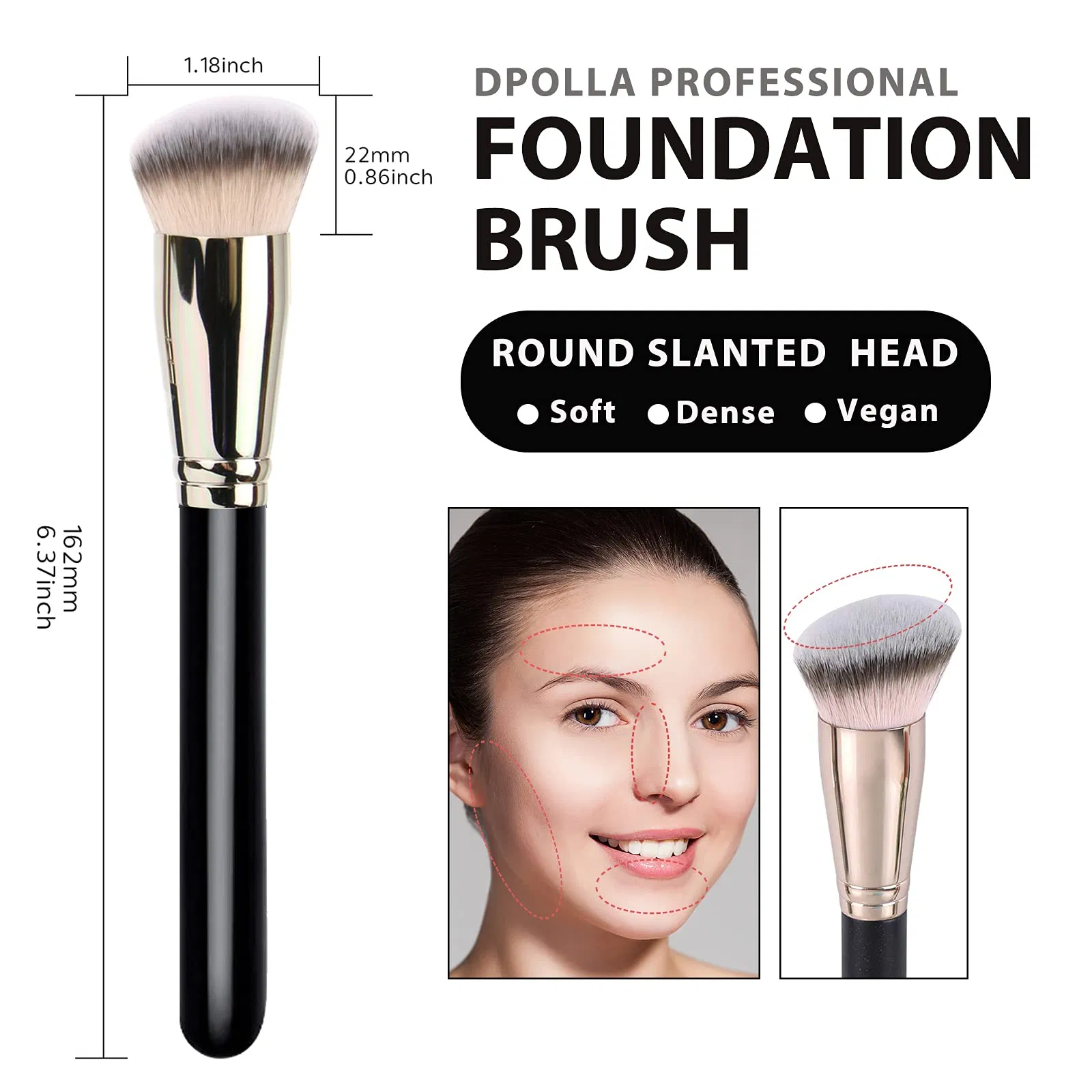 PRO Foundation Brush and Flawless Concealer Brush Makeup Brushes