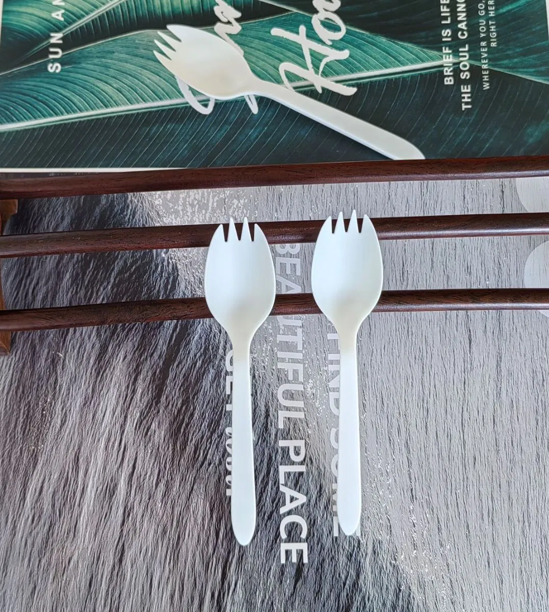 Food Grade 100% Compostable Disposable Cpla Eco Friendly Cutlery Kit with Knife Fork Spoon