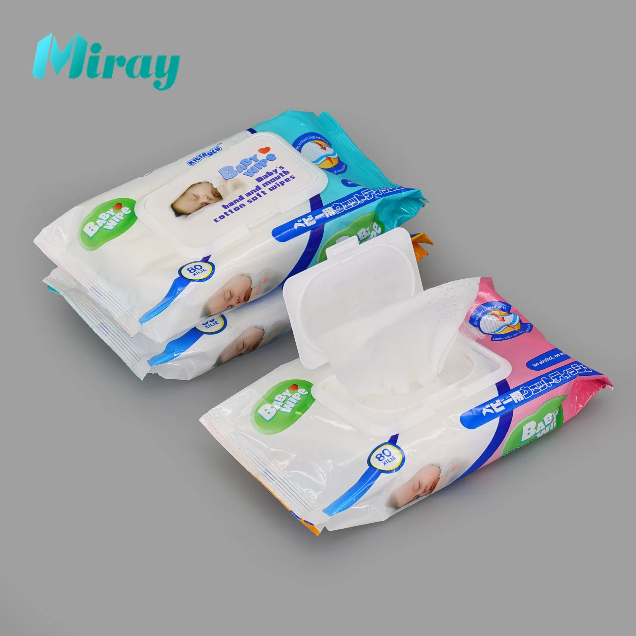OEM ODM Wholesale Wet Wholesale Degradable Natural Plant Fiber Pure Water Based Soft Tissue Baby Wipes Daily Care Alcohol-Free