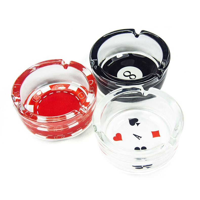Hot Sale Glass Ashtray 100mm Round Home Ashtray Smoking Accessories Wholesale Price