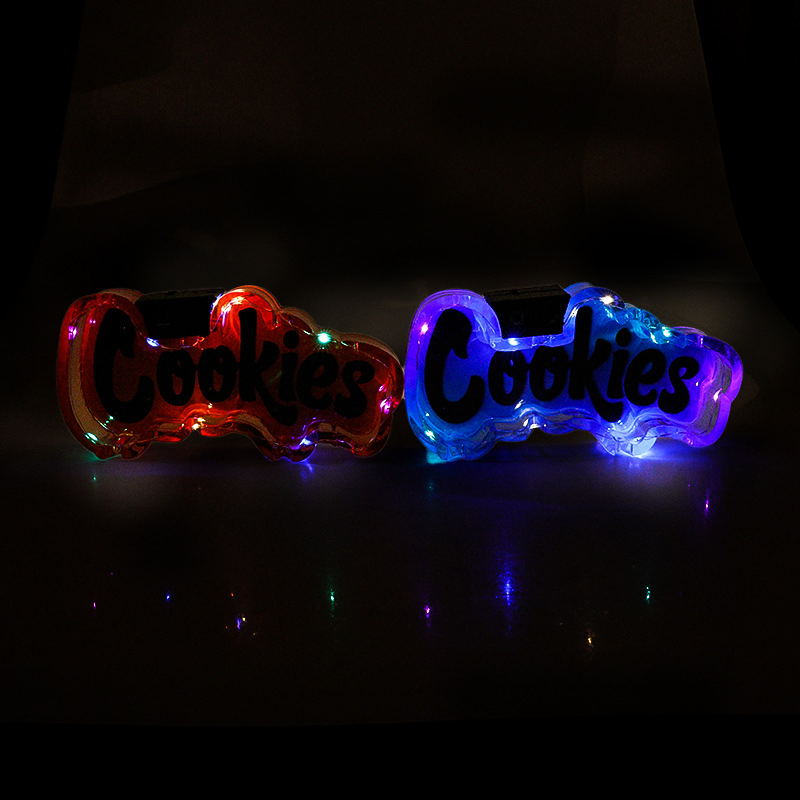 Cookies Shaped LED Ashtray Resin Material Cartoon Design Glow Ashtray