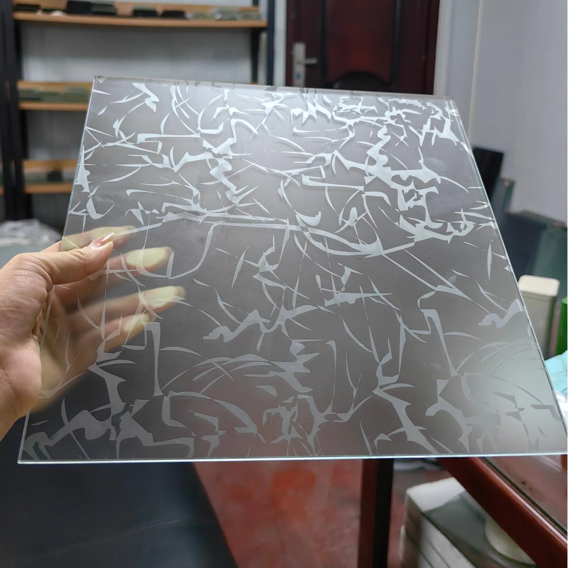 3mm to 15mm Designed Decorative Acid Frosted Etched Glass