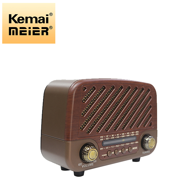 Hot Selling Wooden Stereo Radio 4-Band with Bluetooth USB TF Function Sound Quality Vintage Wooden Box Brand Radio