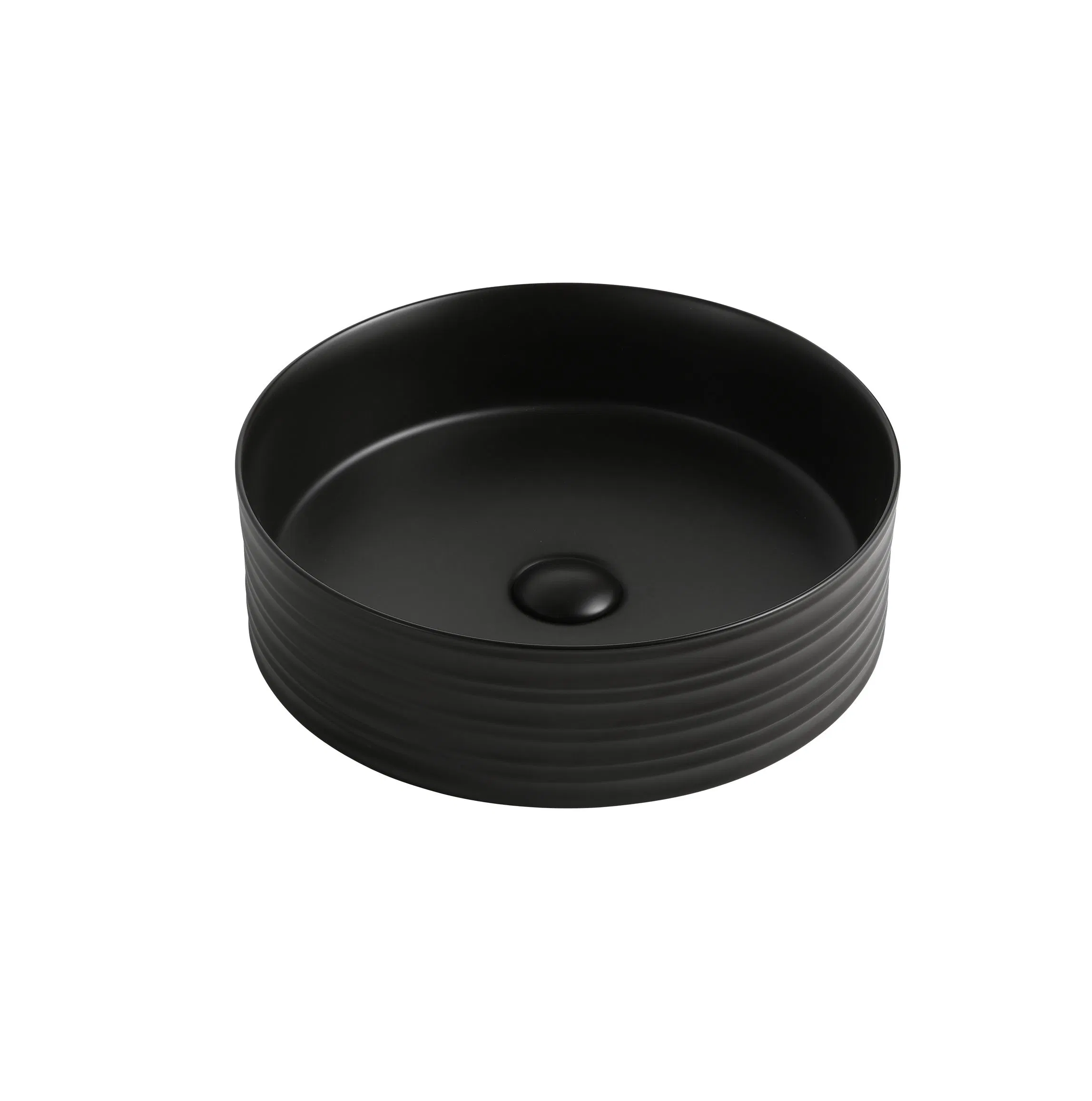 Wholesales Round Durable Bathroom vessel basin with Art strip design