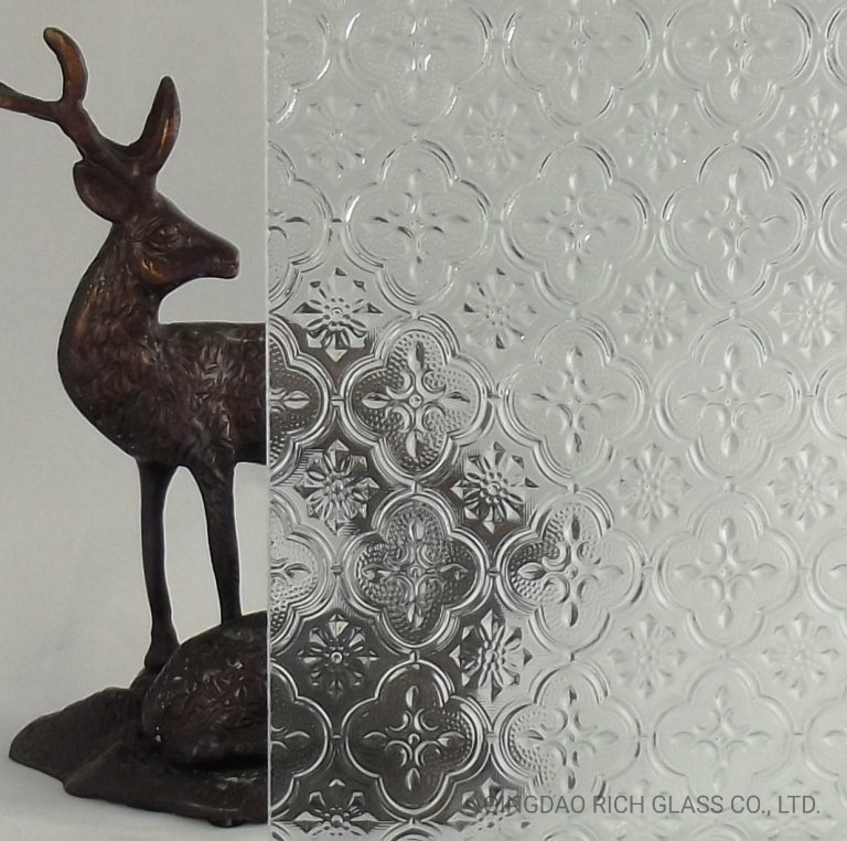 3mm 4mm 5mm 6mm Customized Size China Supplier Clear and Colored Mistlite Nashiji Patterned Glass