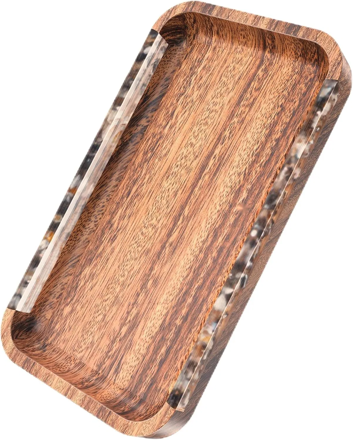 Beautiful Acacia Wood Baking Pan Featuring Customized Resin Design