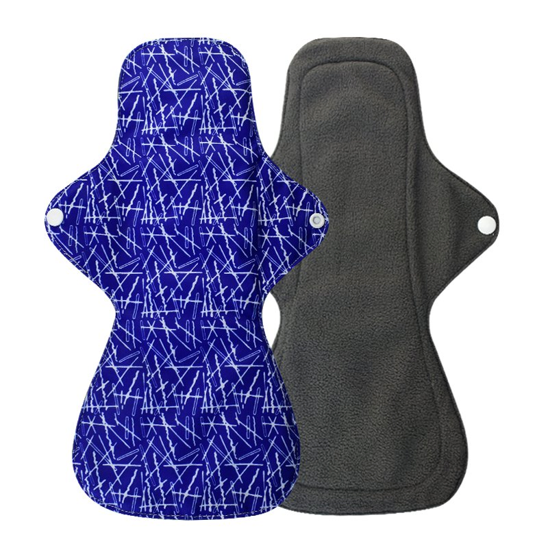 Eco-Friendly Feminine Menstrual Period Organic Bamboo Cotton Reusable Sanitary Cloth Pads