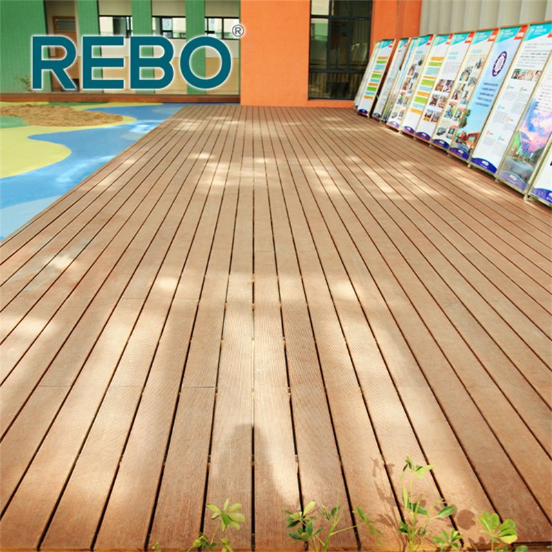 Green Bamboo Parquet Home Carbonized Flooring 140mm Width