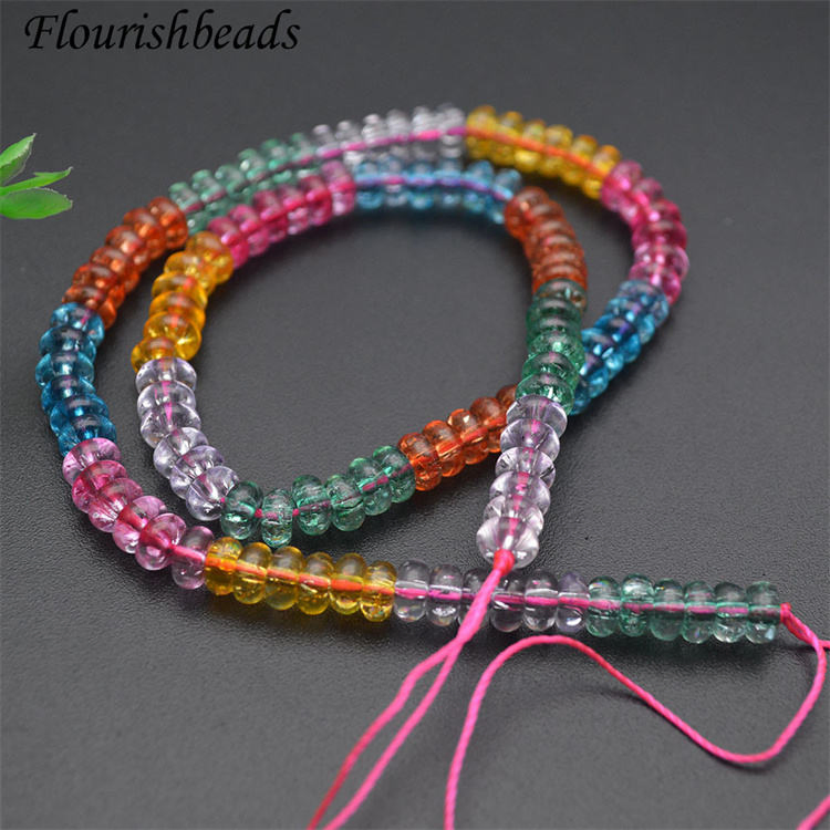 Jewelry Making Supplies Multi Tourmaline Color 3X6mm Heshi Rondelle Glass Crystal Beads for DIY Necklace Bracelet