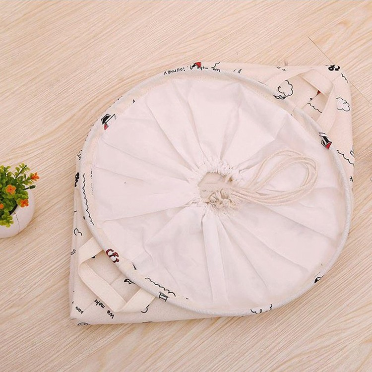 Foldable Laundry Clothing Storage Bags and Bins Dirty Clothes Household Laundry Hamper Bamboo Collapsible Basket