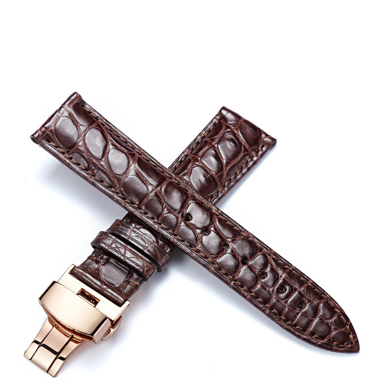 RC77 Alligator Packaging Vintage Brown Black Top Grain Strap Machine for Men with Smart Lot 19mm Apple Watch Leather Strap