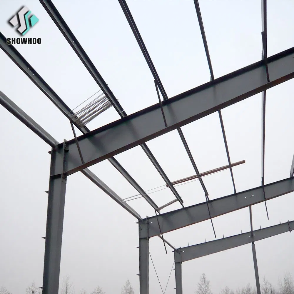 Anti-Seismic H Section Steel Column Galvanized Steel Frame Workshop Structure