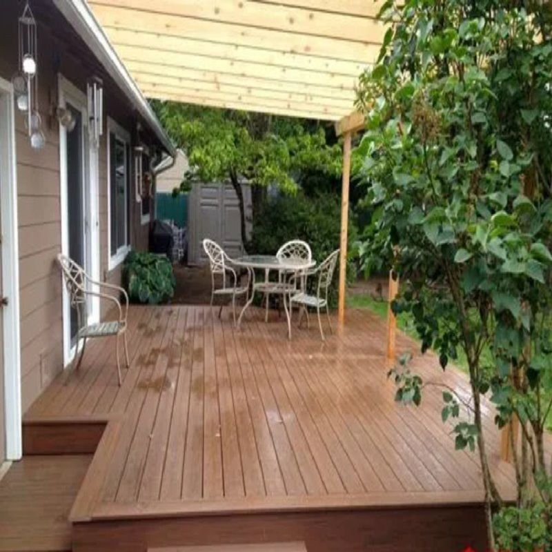 Exterior WPC Modern Engineered Decking 3D Flooring Tiles