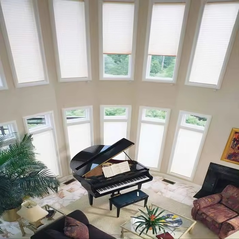 High Quality Remote Control Anti-UV Motorized Blackout Skylight Honeycomb Blinds