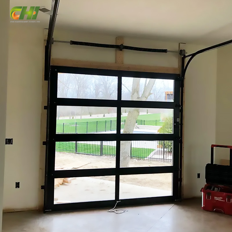 Chi Automatic Aluminum Glass Panel Garage Door Full View Sectional Overhead Garage Doors