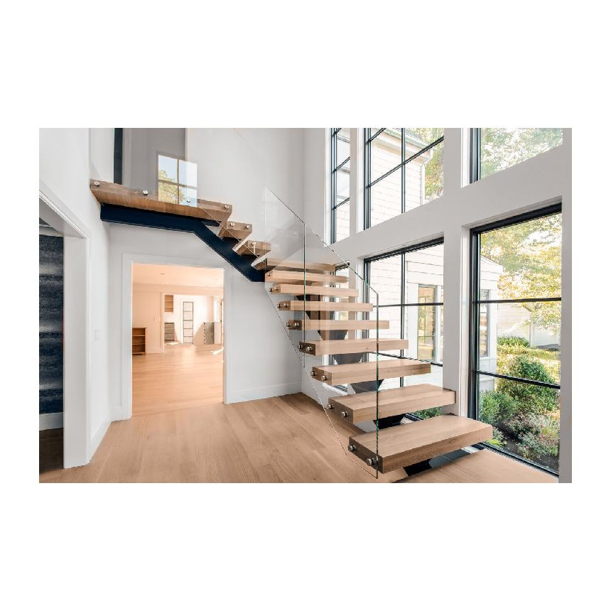 Ace Modern Straight Steel Staircase Mono Stringer Stair